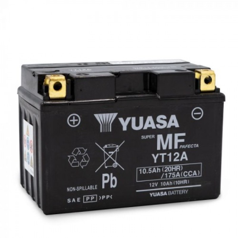 Yuasa YT12A-BS onderhoudsvrij